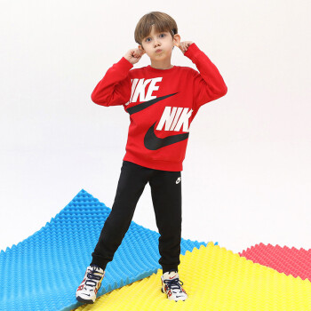 耐克(NIKE)童装儿童舒适套装秋季男女小童宝宝套头卫衣休闲 耐克(NIKE)童装儿童舒适套装秋季男女小童宝宝套头卫衣休闲