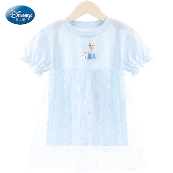 迪士尼（DISNEY）女童短袖T恤夏季儿童夏装女孩夏天半袖网