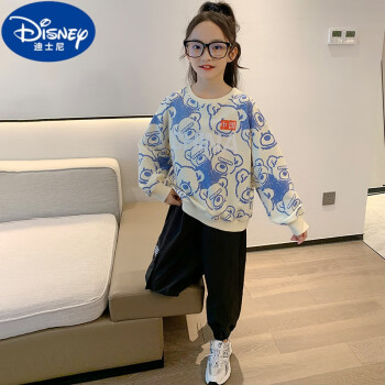 迪士尼女童卫衣春秋款新款小女孩春装网红炸街时髦中国儿