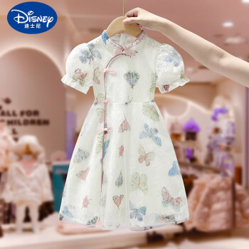 迪士尼女童连衣裙夏季新款儿童装汉服网红洋气旗袍夏装中