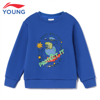 YS李宁童装儿童卫衣男女小童运动生活系列撞色拼接萌趣加绒套头 YS李宁童装儿童卫衣男女小童运动生活系列撞色拼接萌趣加绒套头