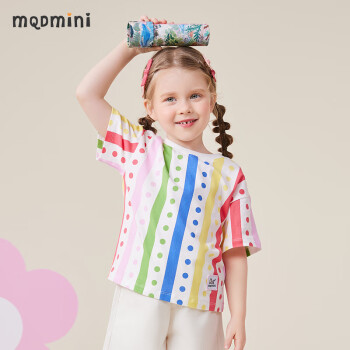 MQDMINI童装儿童短袖T恤女童上衣夏季薄款中小童外出服马